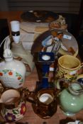 A variety of ceramics including collectors plates, Carleton Ware candle stick, Hand painted tankard,