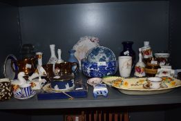 A selection of china and similar display pieces, including Carlton Ware, Wedgwood and many more