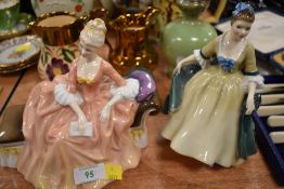 Two Royal Doulton figurines 'Reverie' and elegance