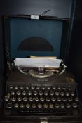 A vintage Imperial typewriter the Good Companion in excellent condition with case and leaflet