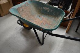 A modern builders wheelbarrow