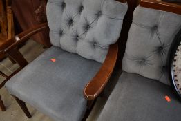 A set of six (four plus two) vintage dralon dining chairs