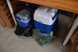 Two electric cool boxes