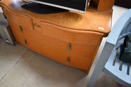 A 1930s design maple dressing table (no mirror)