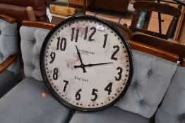 A reproduction wall clock, Faversham Clock Company, approx. diameter 52cm