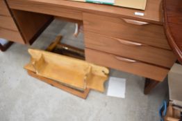 A vintage laminate dressing table or desk, approx. Width 150cm