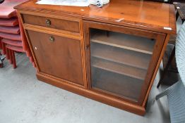 A reproduction Regency style yew wood hifi cabinet, by Nathan, approx. width 110cm