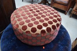 A modern footstool, approx. diameter 80cm