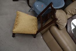 A Victorian mahogany salon/nursing chair