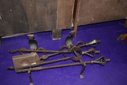 A large set of Arts and Crafts irons