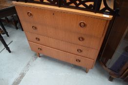 A vintage teak four drawer bedroom chest of nice proportions on dansette style legs, width approx.