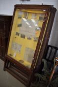 Two late 19th/early 20th Century mahogany noticeboards, contents not included, each frame width