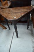 A part Victorian hall table, interesting design, width at widest point approx. 76cm