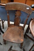 A traditional vase back kitchen dining chair