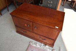 A modern mahogany TV cabinet