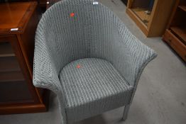A modern Eastward Lloyd Loom tub chair, in grey