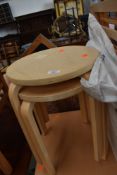 Two modern ply occasional tables