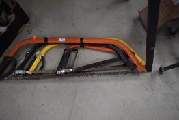A selection of saws, including Bushman style