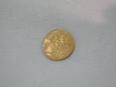 A 1912 George V Gold Half Sovereign
