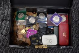 A Large Collection of GB & World Coins, no silver, old to modern