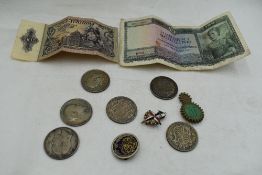 A Small Collection of GB Coins including Half Crowns 1906 x2, 1907, 1912 x2, 1913, a collection of