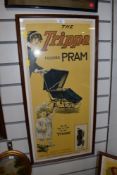A genuine vintage advertising print for Trippa folding baby pram or carriage ideal for nursery