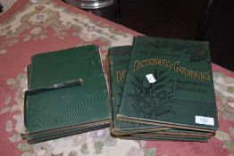Eight Victorian volumes of 'The illustrated dictionary of gardening', some beautiful colour plates