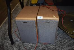 A pair of Sony speakers.