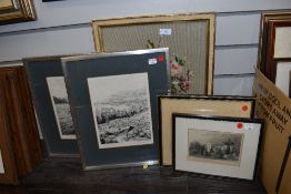 Two framed limited edition prints of pencil sketches, one of Crummock Water, 2/8, the other