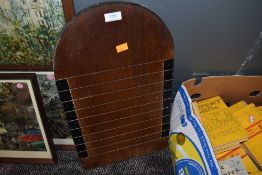 A vintage wooden push penny.