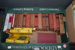 A box of Richmal Crompton and rupert books.