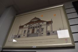 A print titled Andrea Palladio Villa Almerica Capra La Rotonda