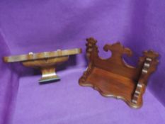 Two early 20th century mahogany wall shelf or brackets