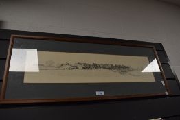 A print, signed Bamford, seaside scene.