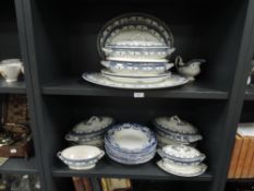 A large part dinner service by Wood and sons in the Venice design including tureens and chargers