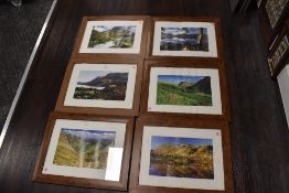Six framed photographs, of lake and country interest.