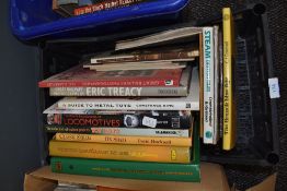 A variety of books,of railway interest.