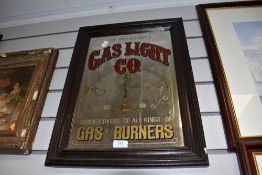 A vintage etched and guilded mirror for Sheffield United Gas Light Company 'Manufacturers of all
