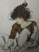 A Ltd Ed print, after Casey, ballerina, indistinctly signed, numbered 105/250, 60 x 42cm, framed and