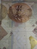 A print, after P G Gravele, stylised still life, dated 1996, 13 x 18cm, framed