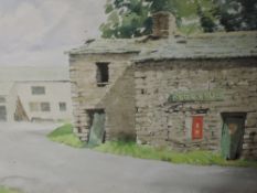 A watercolour, Robert Jones, Selside, signed, 34 x 56cm, framed and glazed