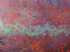 An oil painting, marbled effect, 30 x 72cm