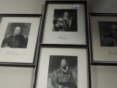 Four engravings, Rt Honourables, 19th, published by Fisher, each 20 x 15cm, framed and glazed