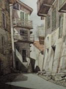 A watercolour, R H Atkin, St Martin Vembie, France, signed and attributed verso, 1936, 32 x 26cm,