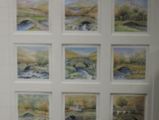 Two multi watercolours, after Helen M Jackson, Entrancing Places and Lakeland Bridges, signed,
