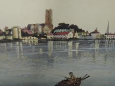 An etching after Martin Garvey, Limerick, signed, 29 x 33cm, framed and glazed