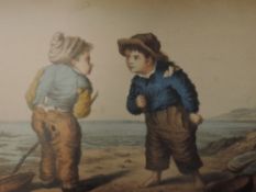 A series of four prints, Tom Tiddlers Ground, 19th century, each 17 x 26cm, framed and glazed