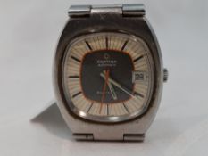 A gents 1970's Certina automatic Blue Ribbon wrist watch, ref no: 5801 196, Serial no: 8864375.