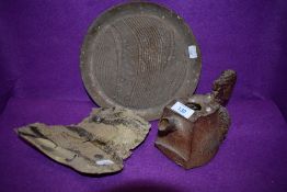 Three unusual Japanese pottery pieces by Shoyo Mitchiku, who is one of the only Japanese sculpter to