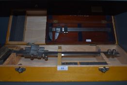 A boxed set of Verniers and Clarke Vernier height gauge.